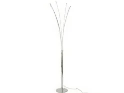 Candeeiro De Pe 5 Bracos Leds Conceptual Filae - Metal - 58 X 20 X 189 Cm - Prateado