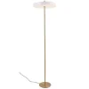 Candeeiro De Pe Design Com Leds Metal D45 X A180 Cm Dourado E Branco - Vaughan