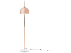 Candeeiro De Pe Grande Em Arco Estilo Art Deco 140 X 35 X 180 Cm Em Metal E Marmore Cor Cobre - Ombrage