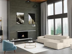 Candeeiro De Pe Grande Em Arco Estilo Art Deco 140 X 35 X 180 Cm Em Metal E Marmore Cor Prateado - Ombrage