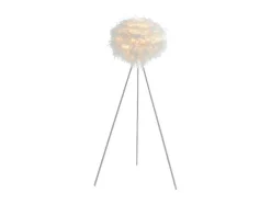 Candeeiro De Plumas Com Tripe Nuage - 54 X 54 X 150 Cm - Branco