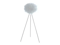 Candeeiro De Plumas Com Tripe Nuage - 54 X 54 X 150 Cm - Branco