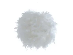 Candeeiro De Teto Bola De Plumas Nuage - D. 40 Cm - Branco