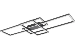 Candeeiro De Teto Design Led Em Aluminio E Metal C104 X L42 Cm Preto - Harlow