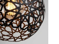 Candeeiro De Teto Filiforme Em Metal De Altura Regulavel De D. 25 X A. 39/119 Cm Cor Preto - Celindra
