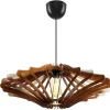 Candeeiro De Teto Perfurado Em Mdf De D. 59 X A. 55 Cm Cor Castanho Nogueira - Farita