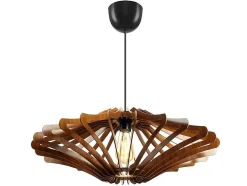 Candeeiro De Teto Perfurado Em Mdf De D. 59 X A. 55 Cm Cor Castanho Nogueira - Farita