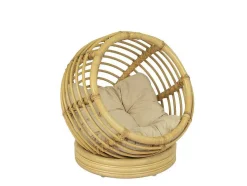 Cesto Redonda Para Animais Em Rotim C49,5 X A52 Cm Natural - Malabo