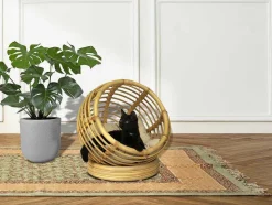 Cesto Redonda Para Animais Em Rotim C49,5 X A52 Cm Natural - Malabo