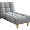 Chaise Longue Clic Clac Em Tecido Cinzento - Esteban
