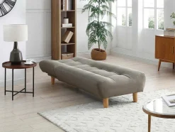 Chaise-Longue Clic-Clac Tecido Taupe - Esteban