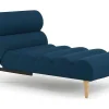 Chaise Longue Convertivel Em Cama Em Tecido Azul - Cival
