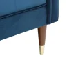 Chaise-Longue Direita Em Veludo Azul-Esverdeado - Umari