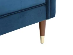 Chaise-Longue Direita Em Veludo Azul-Esverdeado - Umari