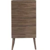 Chiffonier Em Madeira Folheada De Nogueira Com Quatro Gavetas. 7024