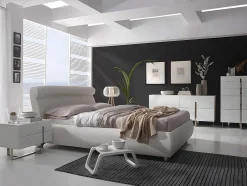 Chiffonier Em Mdf Lacado Branco Brilhante Com Cinco Gavetas 7018