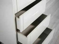 Chiffonier Em Mdf Lacado Em Niebla Brillo Com Quatro Gavetas 7036