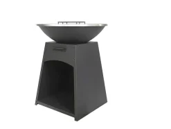 Churrasco, Chapa, Braseiro Em Aco C81 X L81 X A96 Cm Preto - Corvera