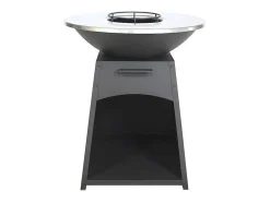 Churrasco, Chapa, Braseiro Em Aco C81 X L81 X A96 Cm Preto - Corvera