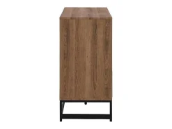 Cómoda Com 6 Gavetas Em Mdf E Aco Cor Natural E Preto - Caratana