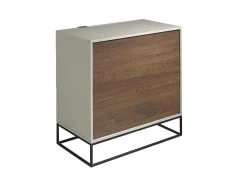 Cómoda Em Mdf Lacado Cinzento Perola Brilhante, Pegas 7020