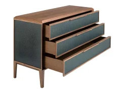 Cómoda Em Pvc Verde Escuro E Nogueira 7150