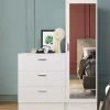 Cómoda 3 Gavetas Com Armário E Espelho Branco - Vitorio