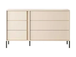 Cómoda 6 Gavetas Com Leds Bege - Elynia