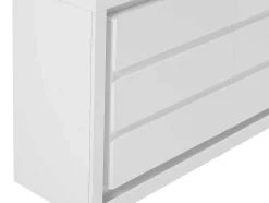 Cómoda 6 Gavetas Com Leds, Mdf Lacado A Branco - Flarancia