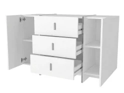 Cómoda 3 Gavetas E 2 Portas Branco - Cadeba