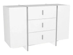 Cómoda 3 Gavetas E 2 Portas Branco - Cadeba