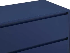 Cómoda 6 Gavetas Mdf E Metal Lacado A Azul E Dourado - Korasa De Pascal Morabito