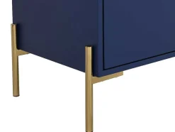 Cómoda 6 Gavetas Mdf E Metal Lacado A Azul E Dourado - Korasa De Pascal Morabito