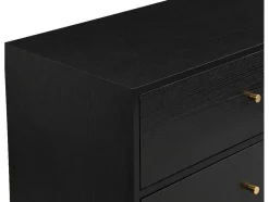 Cómoda 6 Gavetas Mdf E Metal Preto E Dourado - Milavia De Pascal Morabito