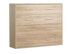 Cómoda 4 Gavetas 80X90X35 Cambriano-Branco
