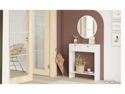 Cómoda Larris Com Espelho, 2 Gavetas - Venprodin - 24 Cm Branco