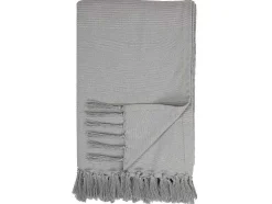 Colcha Com Franjas Em Algodao 230 X 250 Cm Cinza - Segna