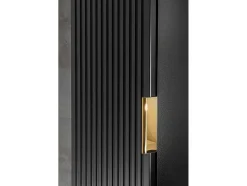 Coluna De Casa De Banho Suspensa Estriada Preto A140 Cm - Zevara