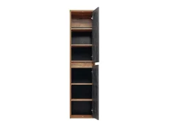 Coluna De Casa De Banho Suspensa Cor Natural E Antracite A170 Cm - Tikitiki