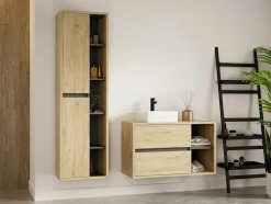 Coluna De Casa De Banho Suspensa Cor Natural Clara A170 Cm - Purnal