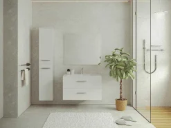 Coluna De Casa De Banho Suspensa, 6 Prateleiras, Cor Branca C30Xl25Xa160 Cm - Kayla