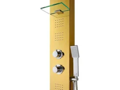 Coluna De Duche De Hidromassagem Termostatica Josta - Dourada - 45*150 Cm