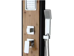 Coluna De Duche Hidromassagem Chuva Tropical E Painel Em Bambu Dimensoes 22*145 Cm - Dalima
