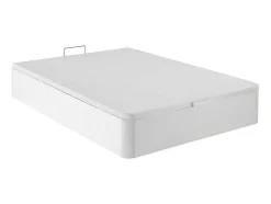 Conjunto Artigos De Cama 160 X 200 Cm Sommier Com Espaco De Arrumação Branco + Colchão De Espuma Hd - Heaven Da Dreamea