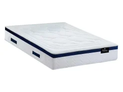 Conjunto Artigos De Cama 160 X 200 Cm Sommier Com Espaco De Arrumação Branco + Colchão De Molas Ensacadas - Marquis Da Dreamea