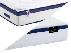 Conjunto Artigos De Cama 140 X 190 Cm Sommier Com Espaco De Arrumação Branco + Colchão De Molas Ensacadas - Marquis Da Dreamea
