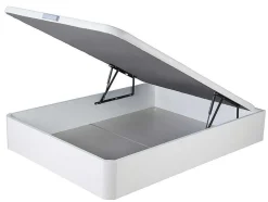Conjunto Artigos De Cama 140 X 190 Cm Sommier Com Espaco De Arrumação Branco + Colchão De Molas Ensacadas - Marquis Da Dreamea