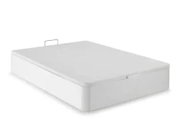 Conjunto Artigos De Cama 160 X 200 Cm Sommier Com Espaco De Arrumação Branco + Colchão De Molas Ensacadas - Prestige Da Ysmee