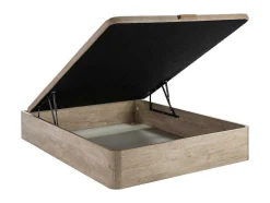 Conjunto Artigos De Cama 140 X 190 Cm Sommier Com Espaco De Arrumação Natural Claro + Colchão De Espuma Hd - Heaven Da Dreamea