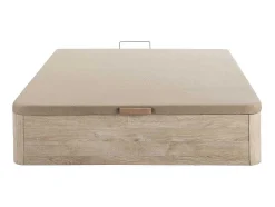 Conjunto Artigos De Cama 140 X 190 Cm Sommier Com Espaco De Arrumação Natural Claro + Colchão De Espuma Hd - Heaven Da Dreamea